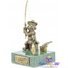 бронзовая статуэтка "Кот Рыболов" 4