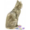 литая статуэтка "Задумчивый Кот" из бронзы 2
