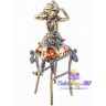 бронзовая фигурка "Царевна Лягушка" со вставками янтаря 2
