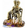 миниатюрная фигурка из бронзы на янтаре "Скамеечка Свиданий" 4