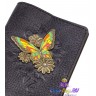 обложка на паспорт "Винтажная Бабочка" (кожа, бронза, эмали)