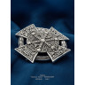 пряжка "Хризма - Крест" (нейзильбер, под серебро)