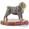 бронзовая фигурка собака породы "Мопс" на калининградском янтаре 3