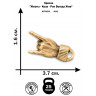 брелок "Жесты - Коза - Рок Всегда Жив"