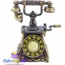 бронзовый колокольчик с молочным янтарем "Антикварный Телефон" 2