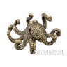 статуэтка осьминог, из бронзы, литье, декоративная фигурка, морская тематика,