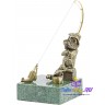 бронзовая статуэтка "Кот Рыболов" 3