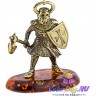 бронзовая фигурка на янтаре "Рыцарь c Топором" 2