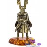 бронзовая фигурка на янтаре "Рыцарь с Мечом" 2