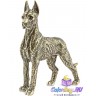 бронзовая статуэтка порода собаки "Дог" 1