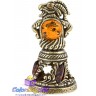 бронзовый колокольчик с янтарем "Козел" 2